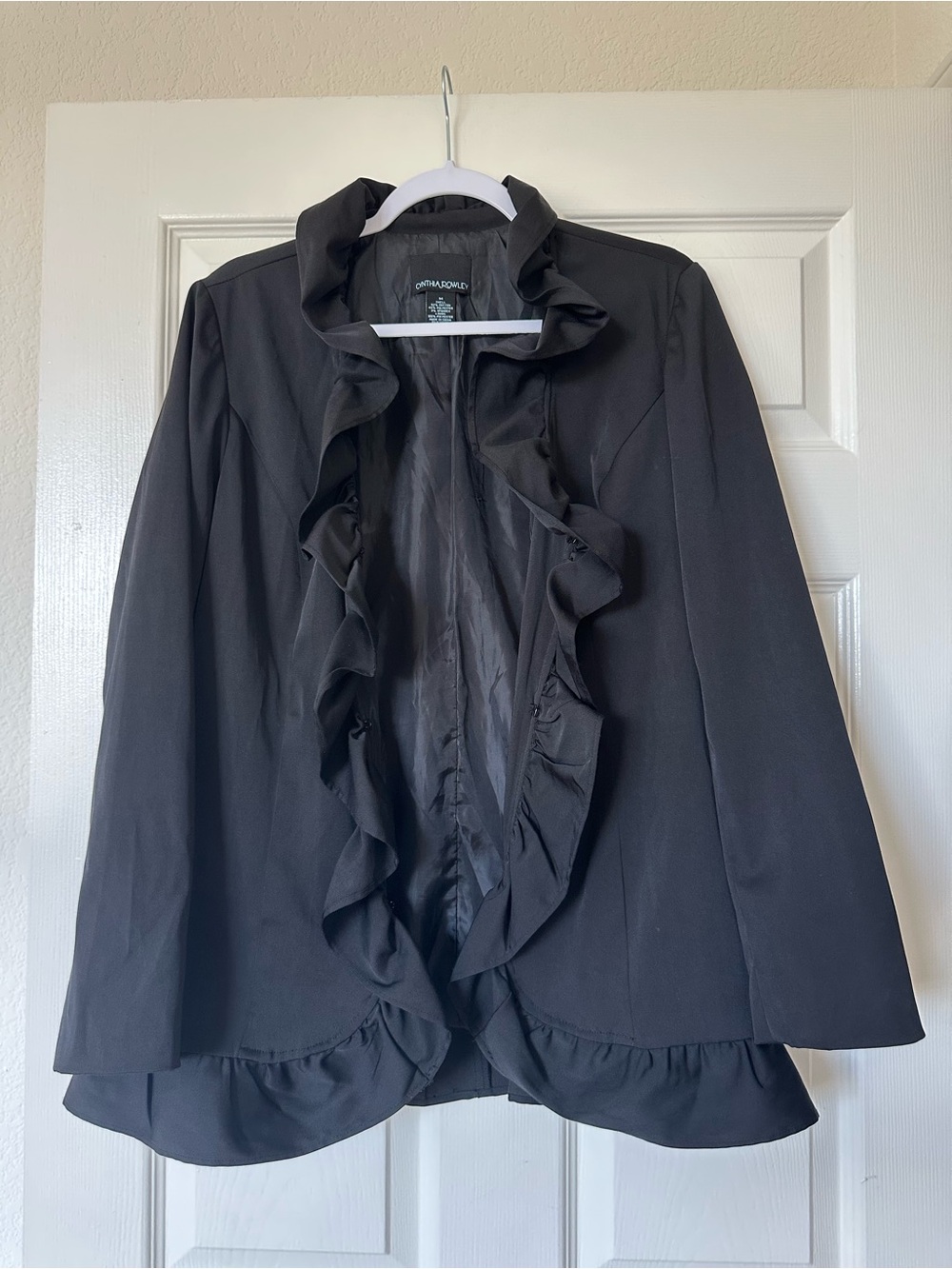 Cynthia Rowley Ruffle Jacket Blazer